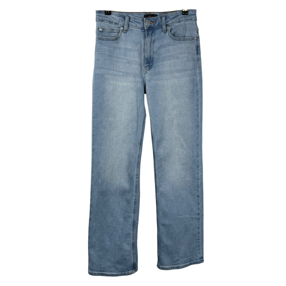 Quince Bella Stretch Straight Jeans Frosted Blue Light Wash Organic Womens 28